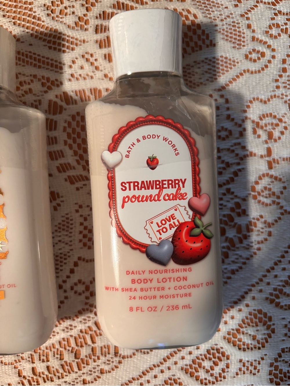 Strawberry pound cake scented body lotion from bath and bodyworks